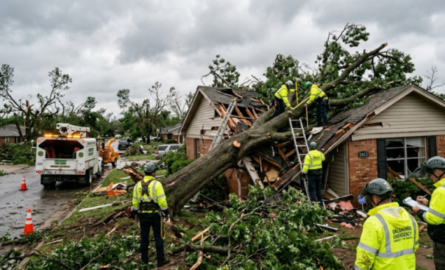 Who to Call When a Tree Falls on Your House or Power Lines in Oklahoma
